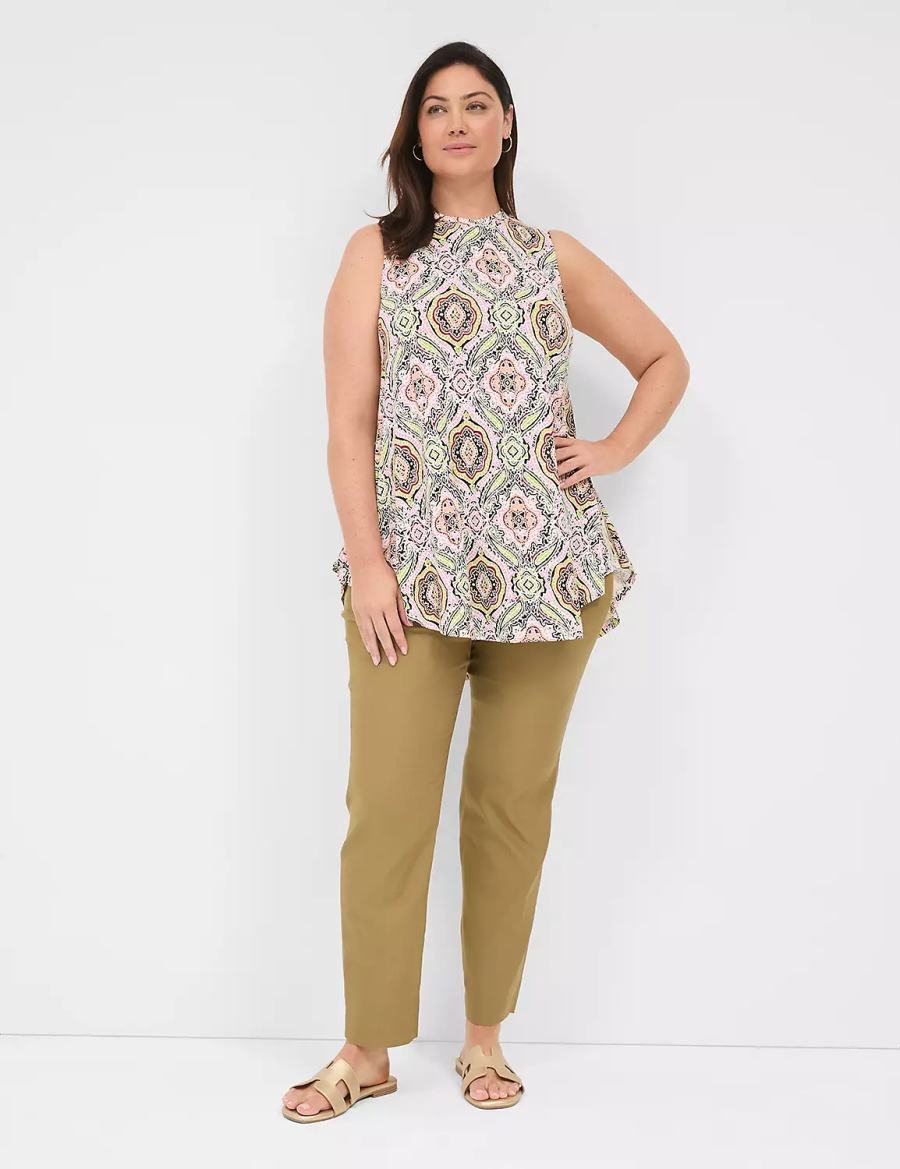 Lane Bryant Max Swing Sleeveless High-Neck Tunic Women T Shirts Multicolor | FND8990EI