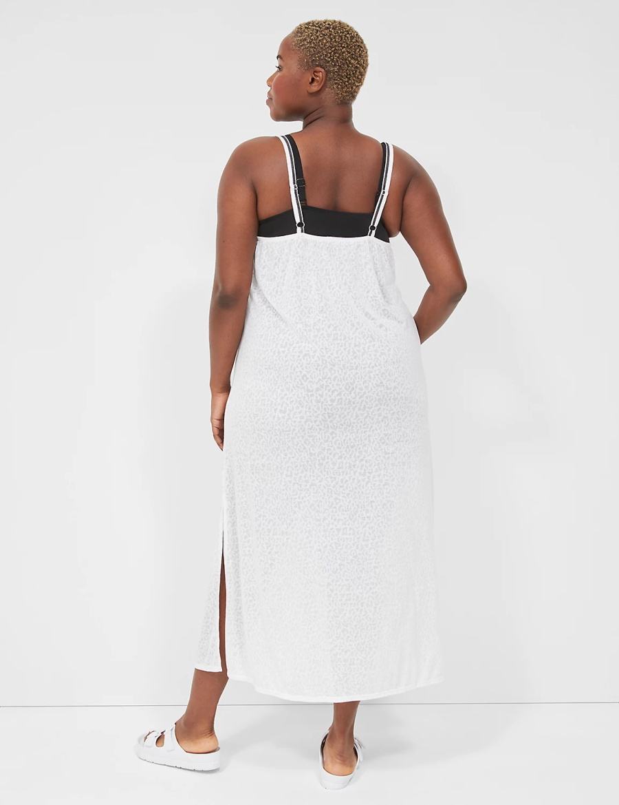 Lane Bryant Maxi Cover-Up Women Dress White | OAA4170YV