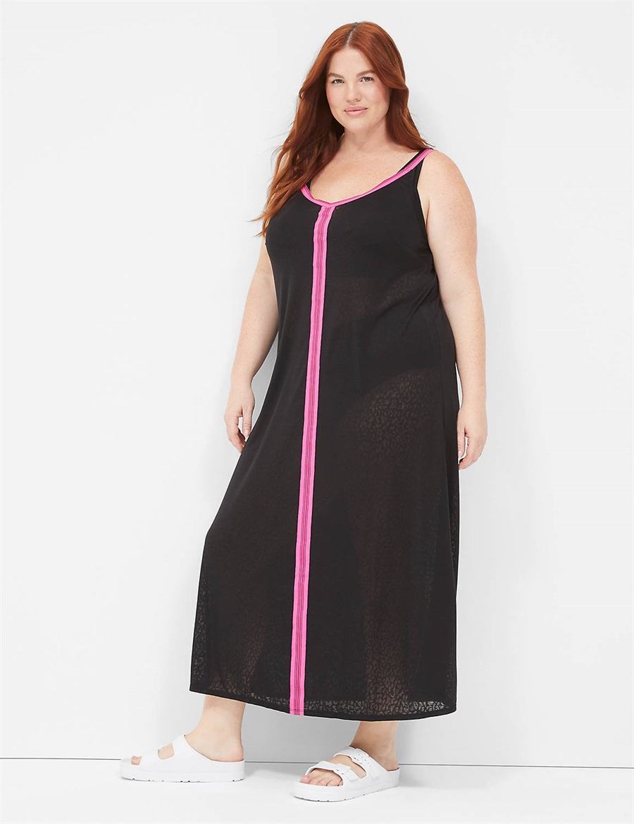 Lane Bryant Maxi Women Dress Black | WTY4115OO