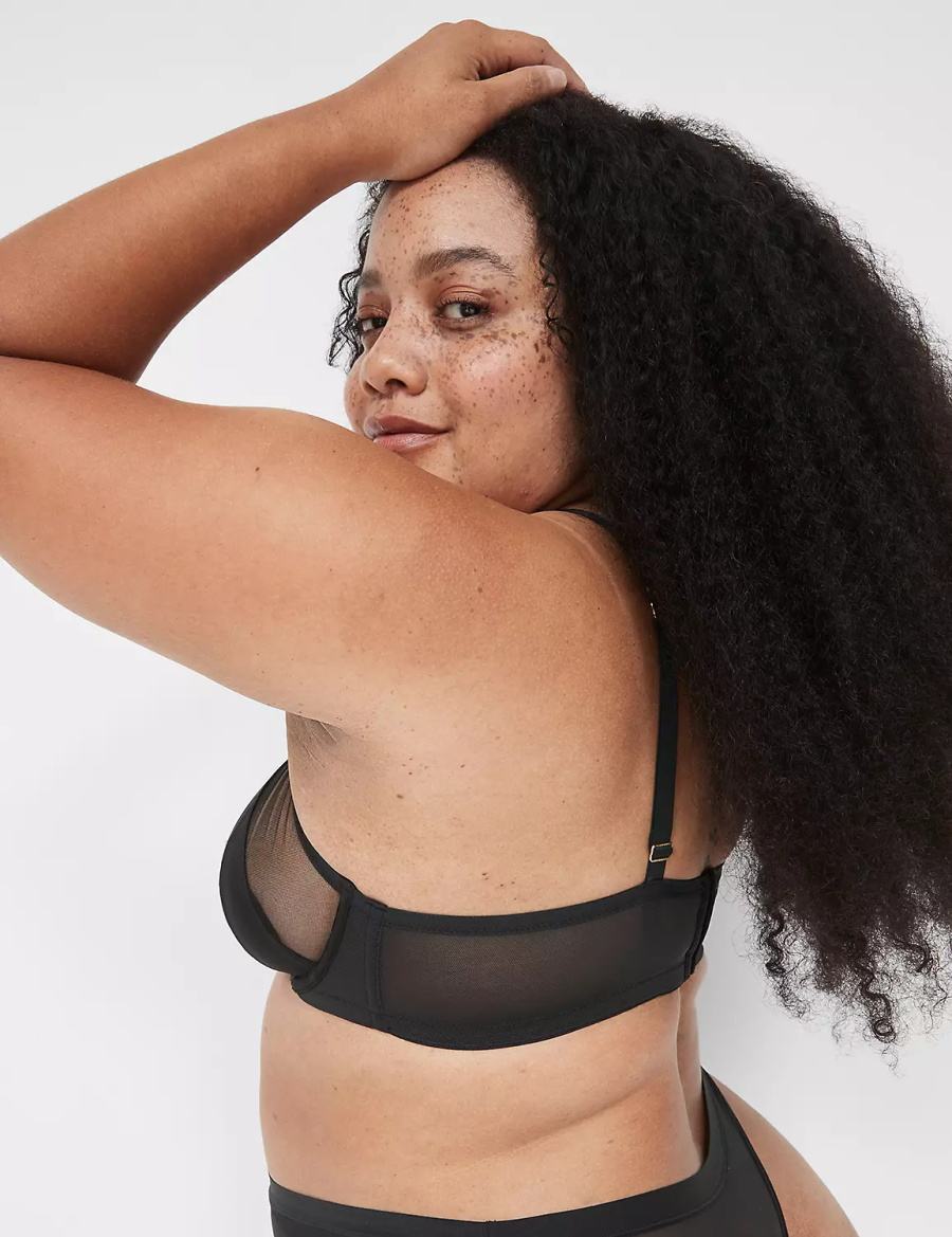 Lane Bryant Mesh Bandeau Women Bralettes Black | GTX9861FI