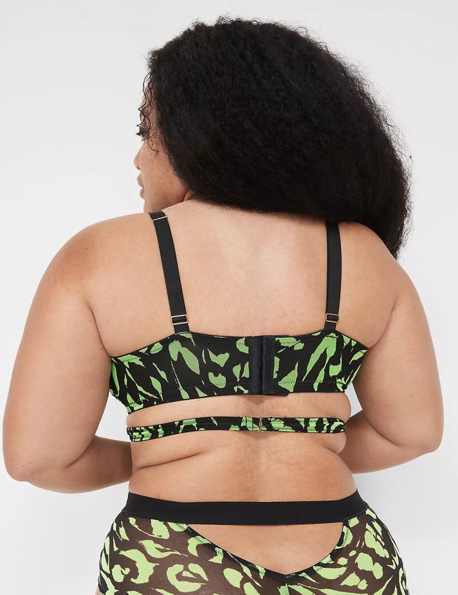 Lane Bryant Mesh Crossover Strappy Women Bralettes Green | XPD2414NY