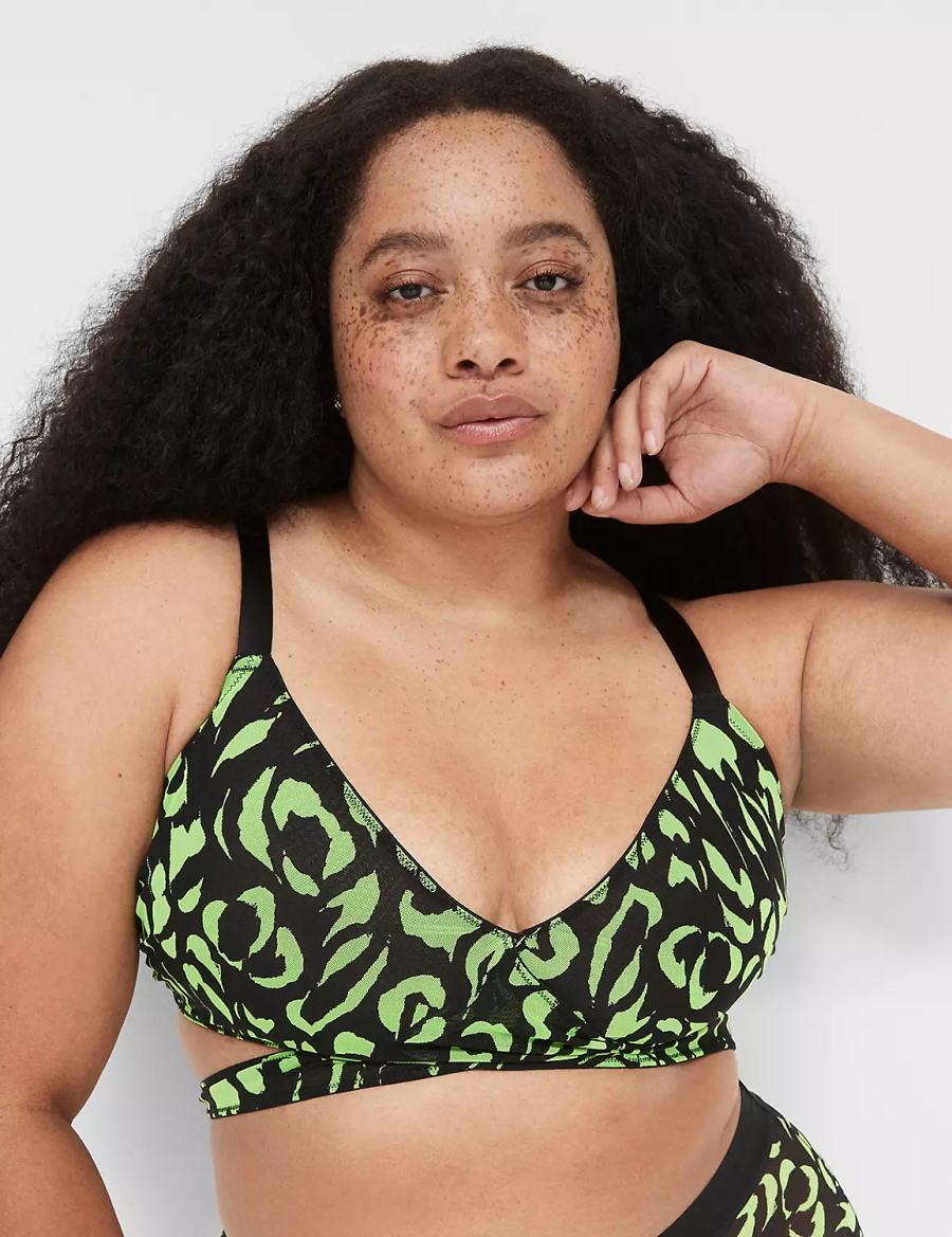 Lane Bryant Mesh Crossover Strappy Women Bralettes Green | XPD2414NY