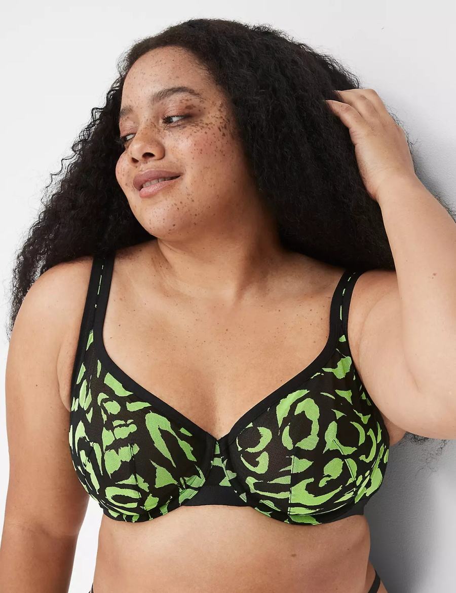 Lane Bryant Mesh Unlined Women T-Shirt Bra Green | ZQC138WP