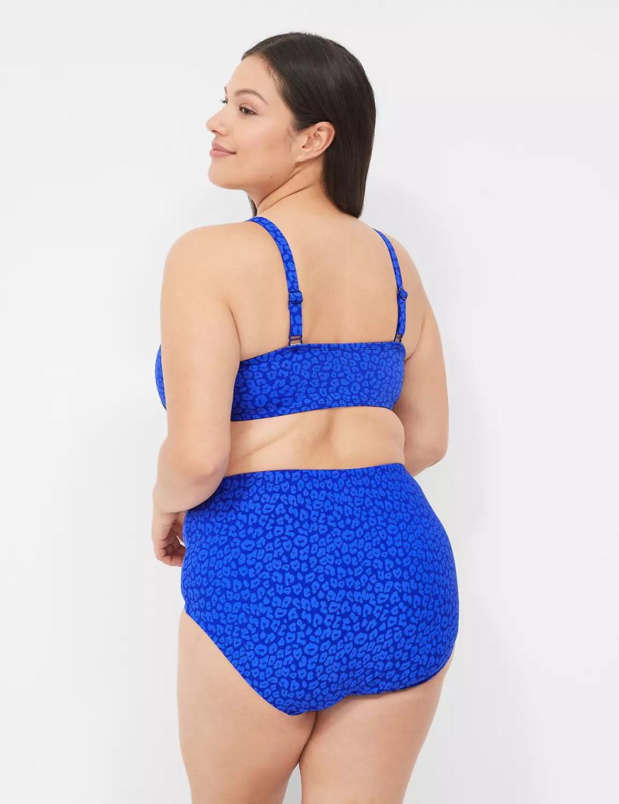 Lane Bryant Mid-Rise Swim Women Briefs Blue | RTM8642LL