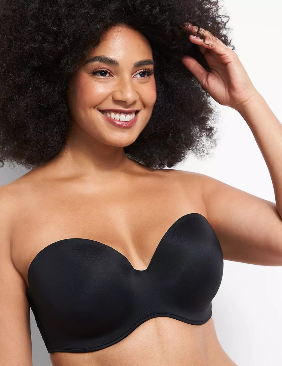 Lane Bryant Multi-Way Boost Women Strapless Bra Black | WUY8194KP