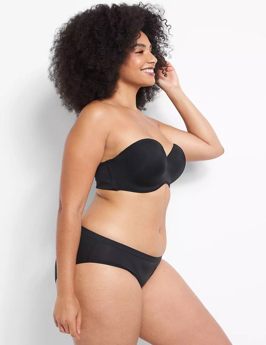 Lane Bryant Multi-Way Boost Women Strapless Bra Black | WUY8194KP