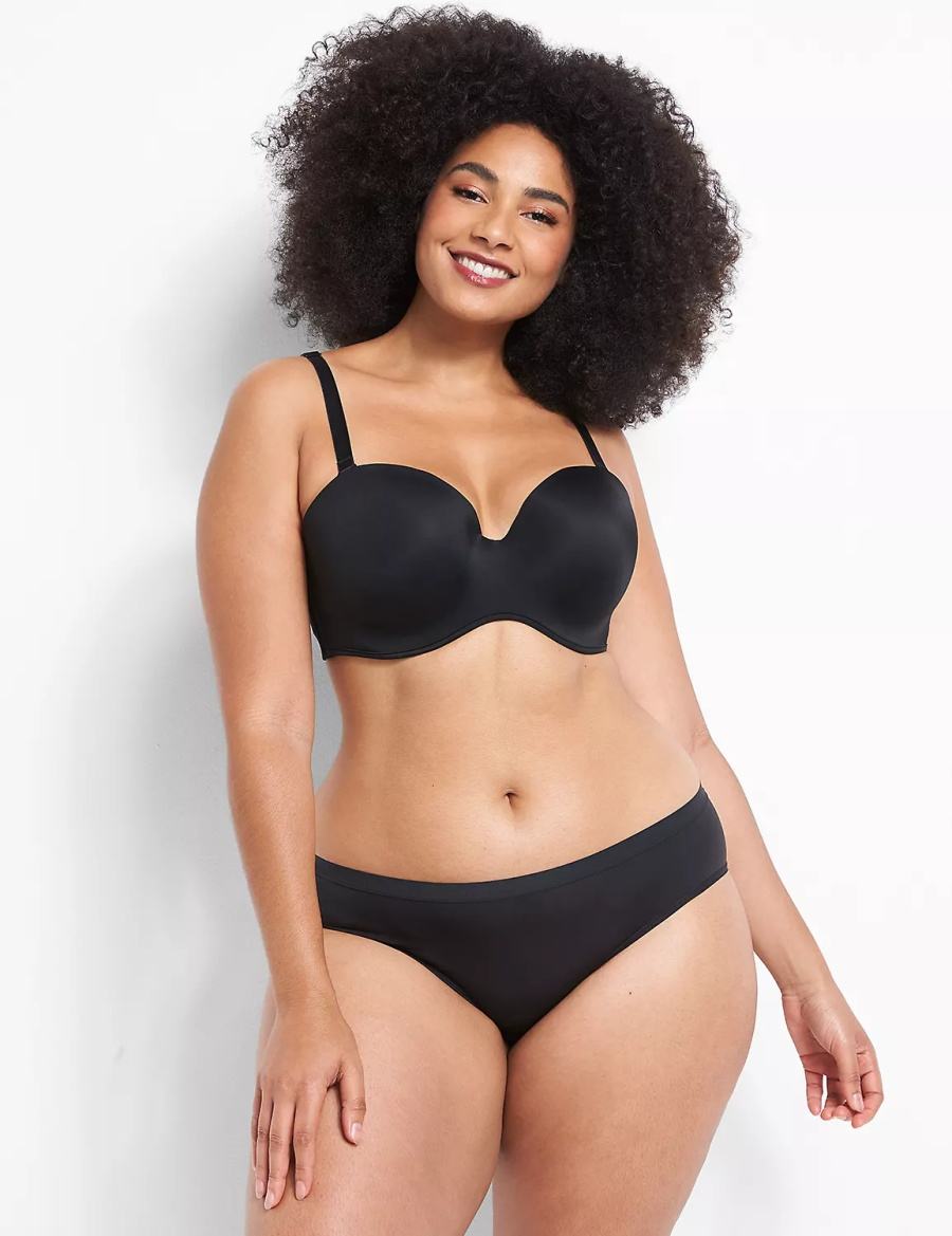 Lane Bryant Multi-Way Boost Women Strapless Bra Black | WUY8194KP