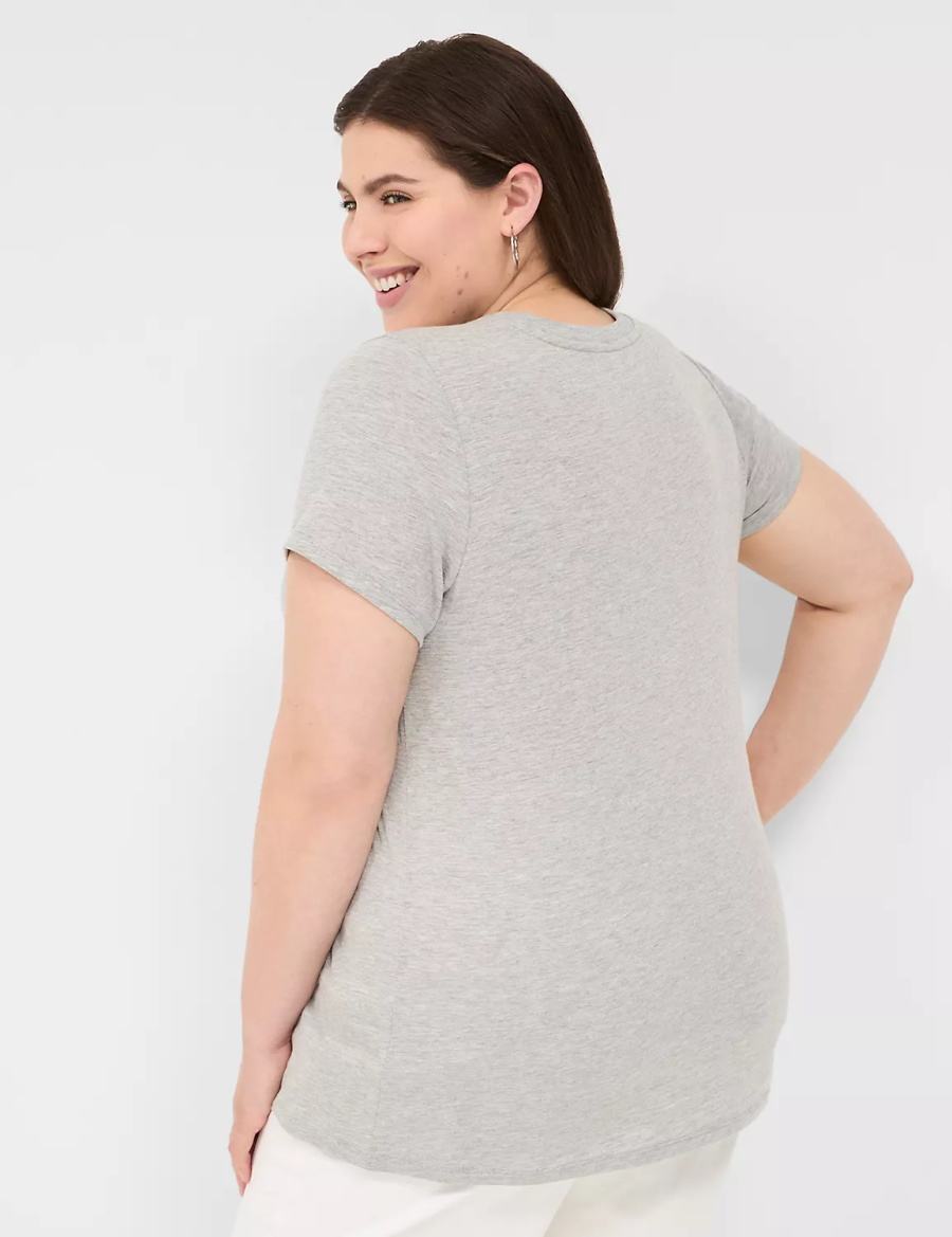 Lane Bryant Nashville Graphic Tee Women T Shirts Light Grey | DZJ3645DF