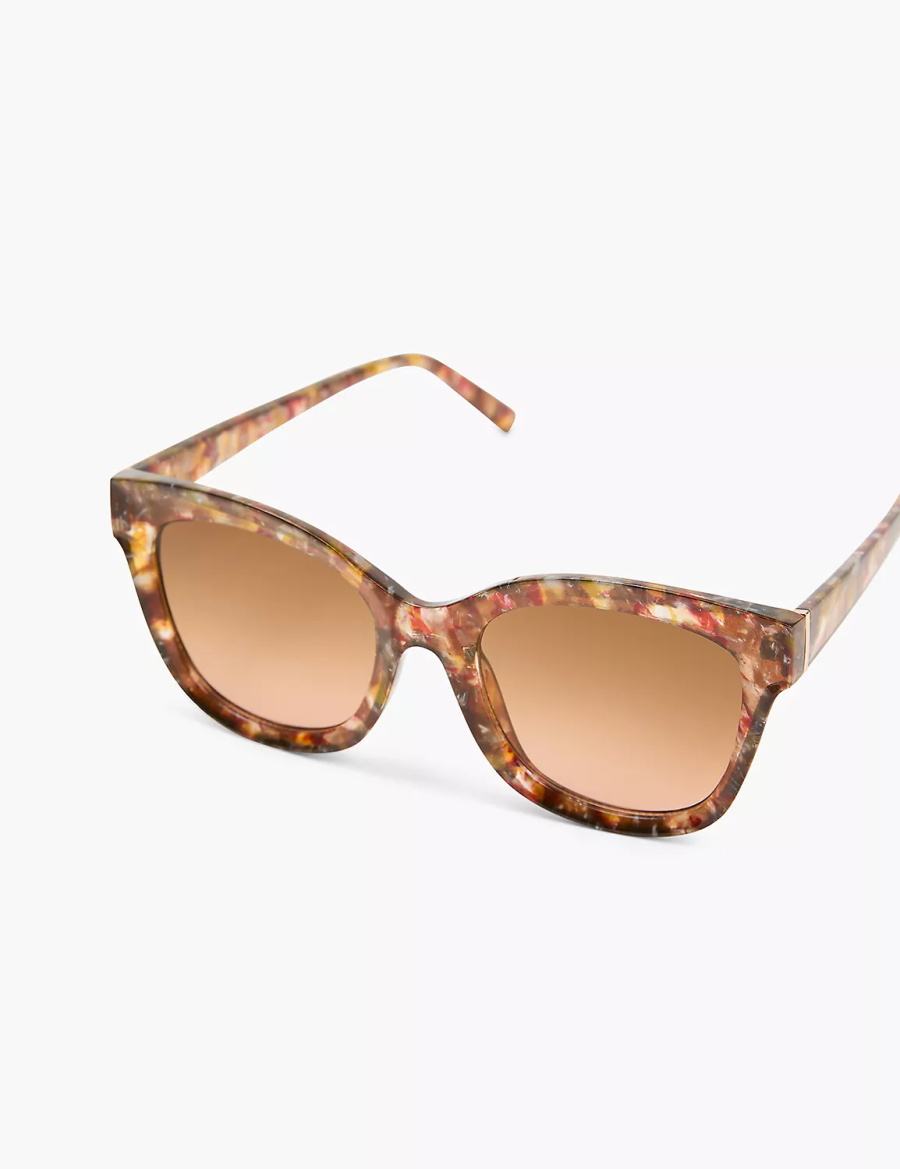 Lane Bryant Neutral Tortoiseshell Print Cateye Women Sunglasses Brown | ENV3734YQ