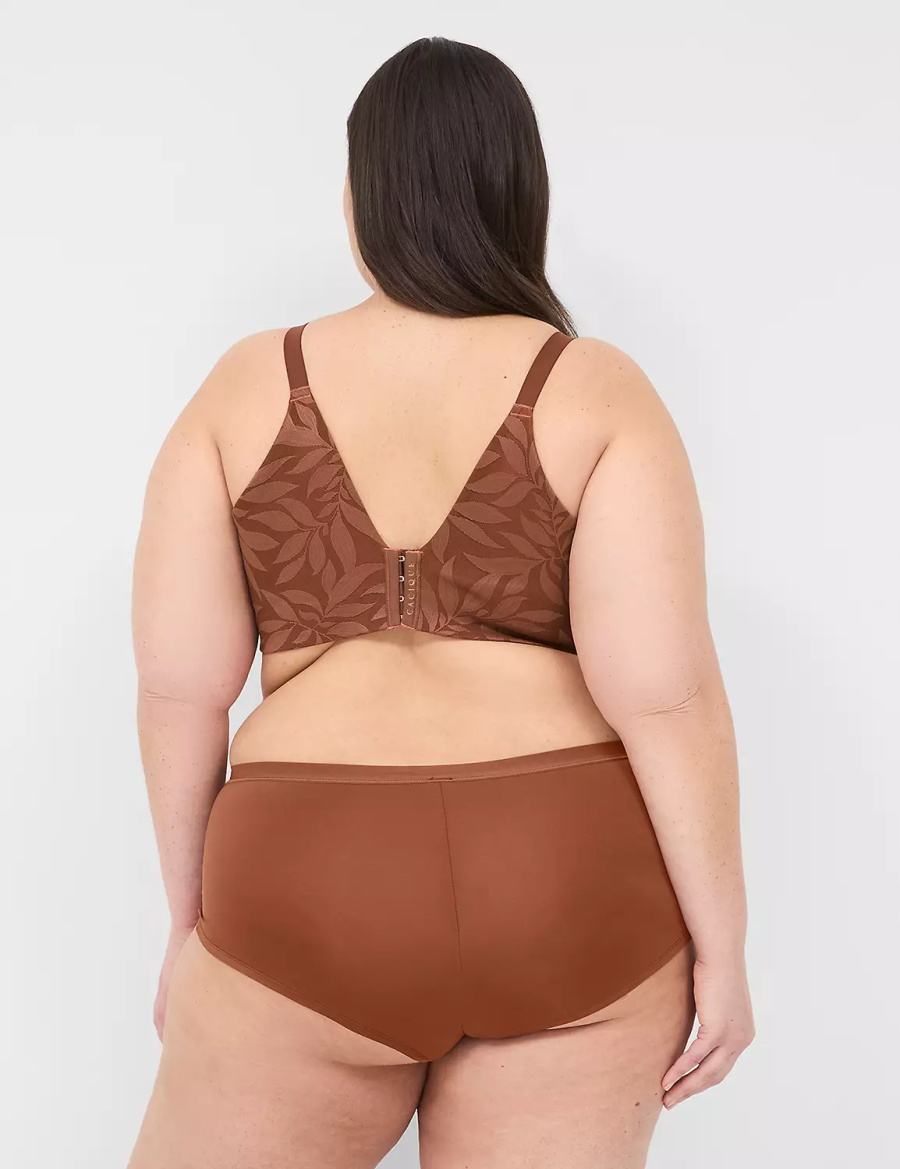 Lane Bryant No-Show Boyshort Women Briefs Brown | IJS10087WO