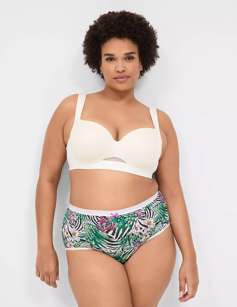 Lane Bryant No-Show Full Women Briefs White | XBU9025ZR