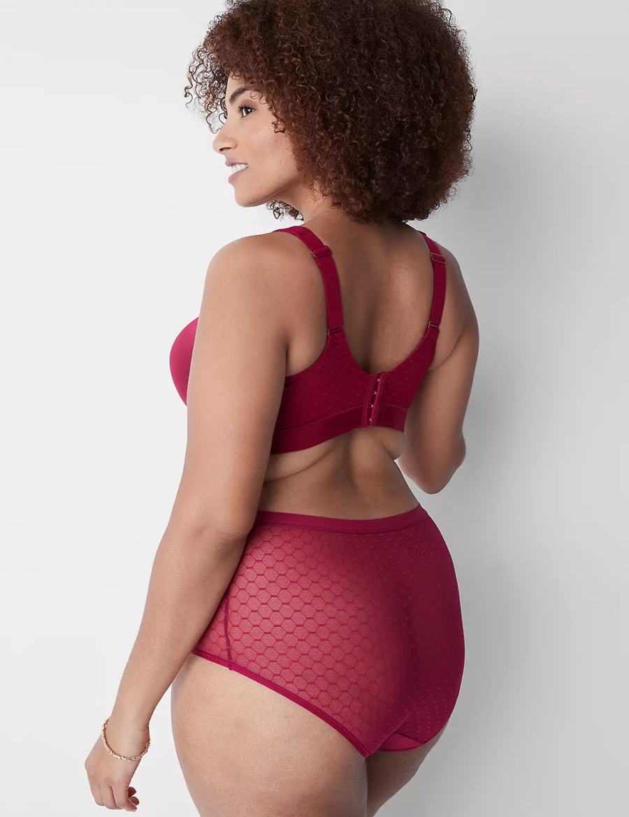 Lane Bryant No-Show Full with Lace Women Briefs Red | YVU7256JH