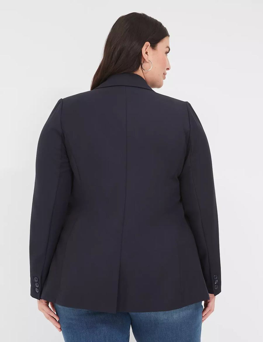 Lane Bryant Perfect Drape Women Blazers Blue | TYD8197TD