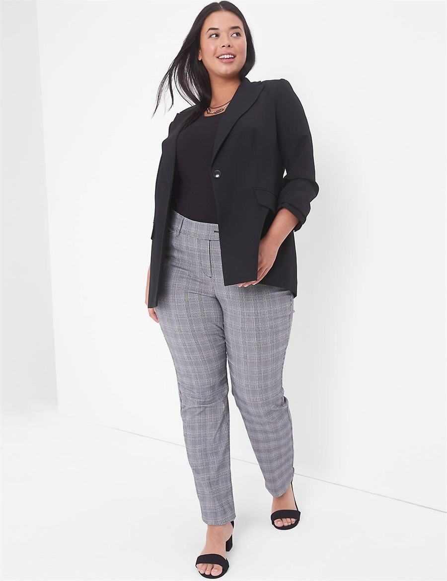 Lane Bryant Perfect Drape Women Blazers Black | YYO3827UO