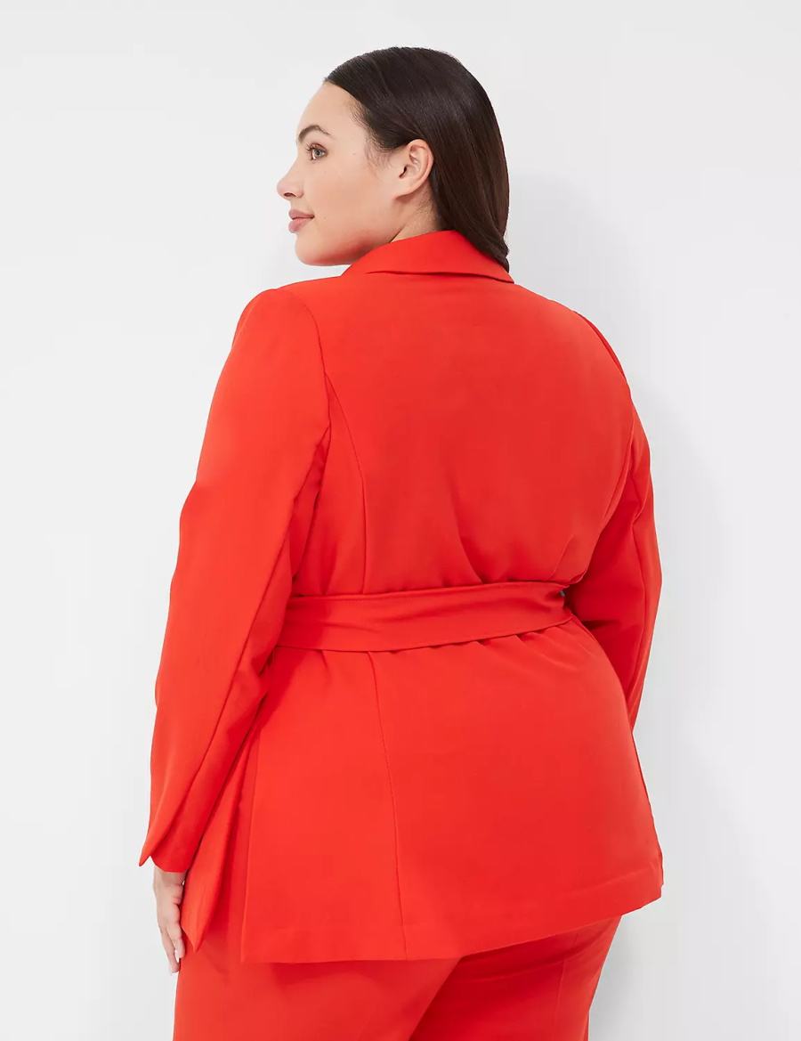 Lane Bryant Perfect Drapeed Women Blazers Red | YAZ3468LC