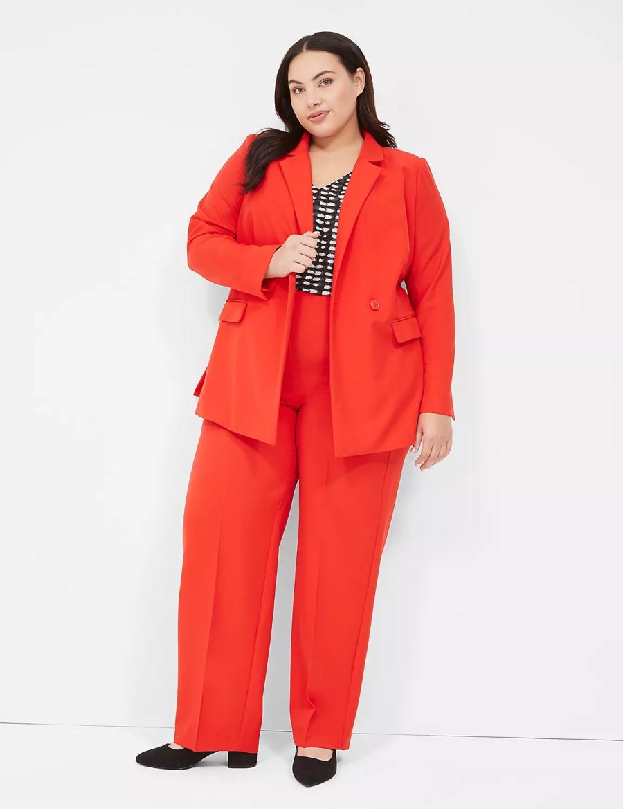 Lane Bryant Perfect Drapeed Women Blazers Red | YAZ3468LC