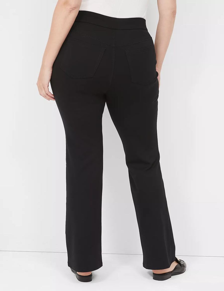 Lane Bryant Pull-On Ponte Boot Women Pants Black | BAC5069RX