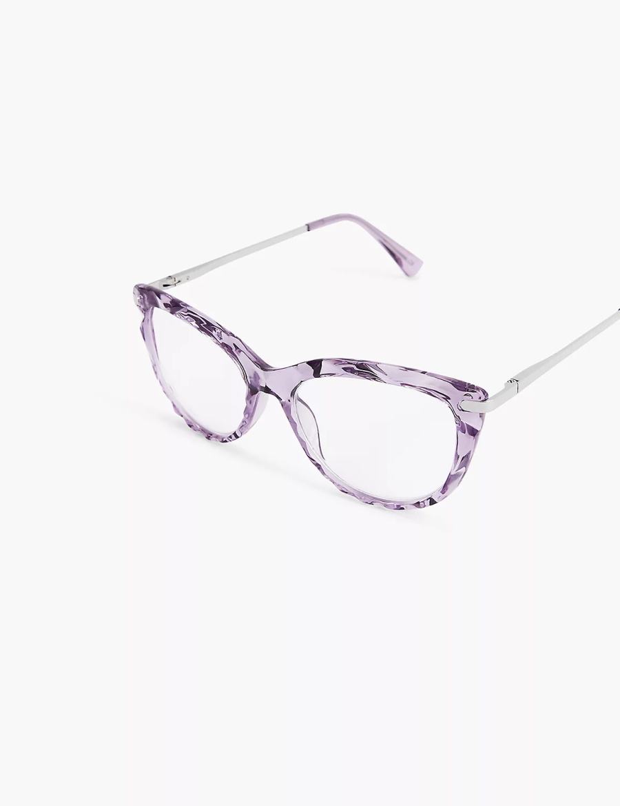 Lane Bryant Purple Textured Cateye Reading Women Glasses Purple | HMB551XV