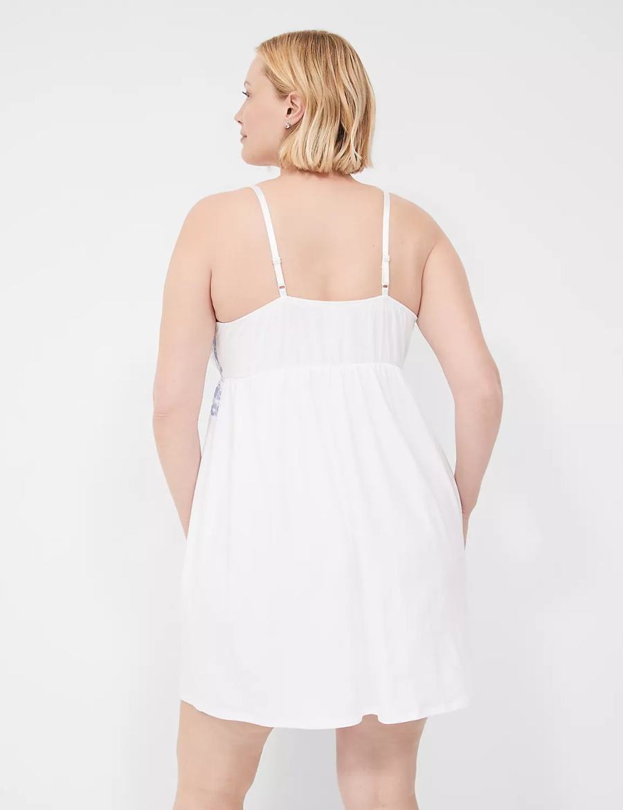 Lane Bryant Romance Lace Chemise Women Dress White | LXN6957DS