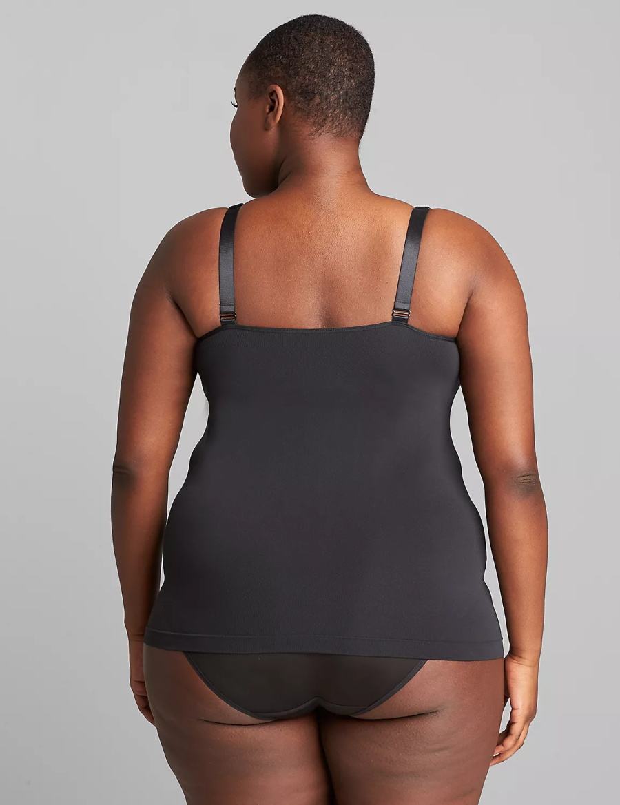 Lane Bryant Seamless Nursing Cami Women Bralettes Black | KHR8367QH