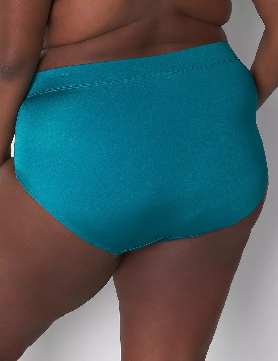 Lane Bryant Shimmer Swim Women Briefs Green | FPK9740IE