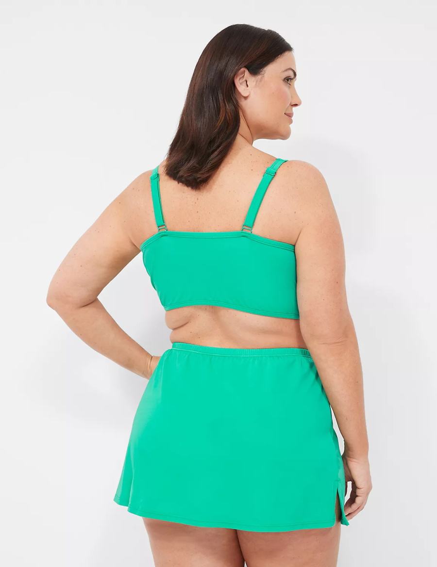 Lane Bryant Side Slit Swim Women Skirts Turquoise | SSD9012BA