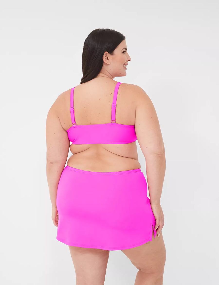 Lane Bryant Side Slit Swim Women Skirts Pink | KTO466WL