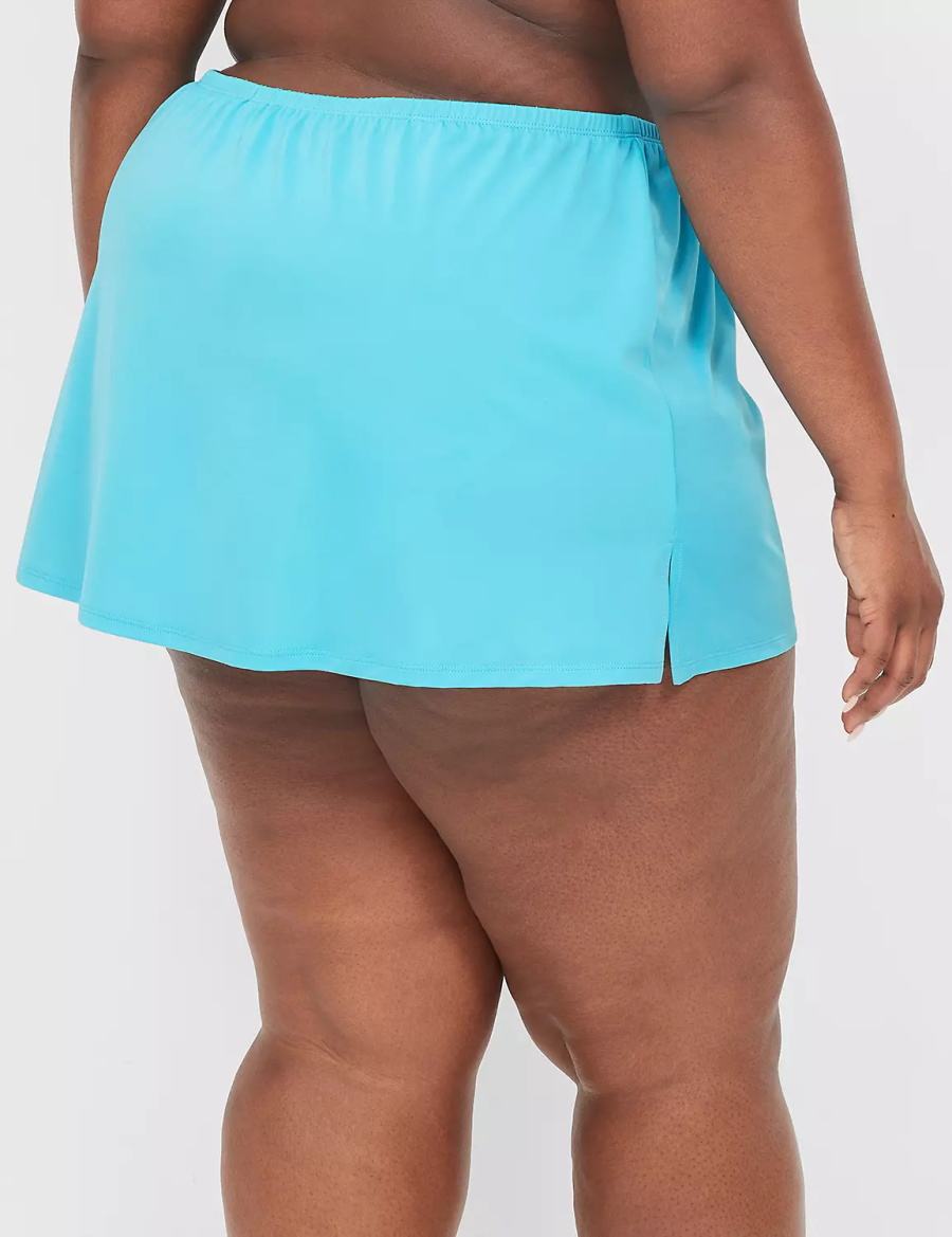 Lane Bryant Side Slit Swim Women Skirts Blue | SJW6398ZJ