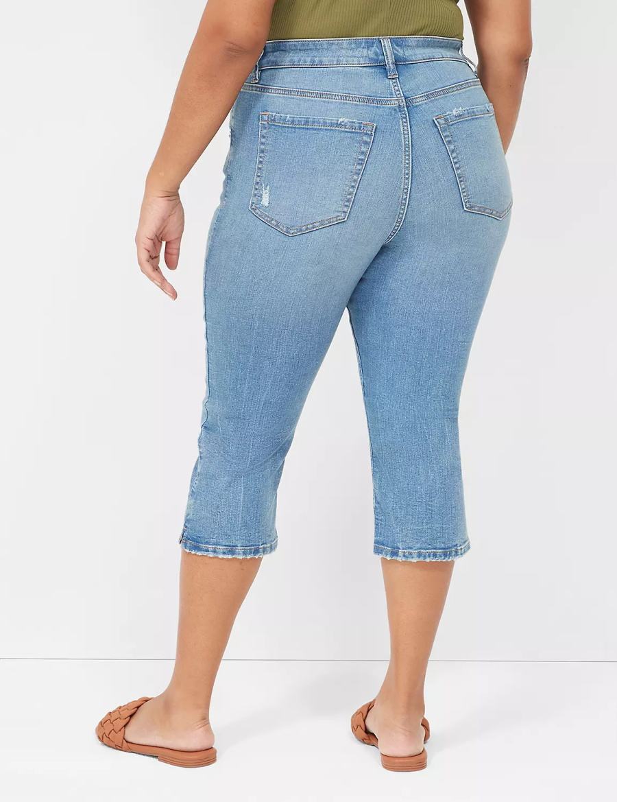 Lane Bryant Signature Fit High-Rise Pedal Women Jeans Blue | EUL2744WA