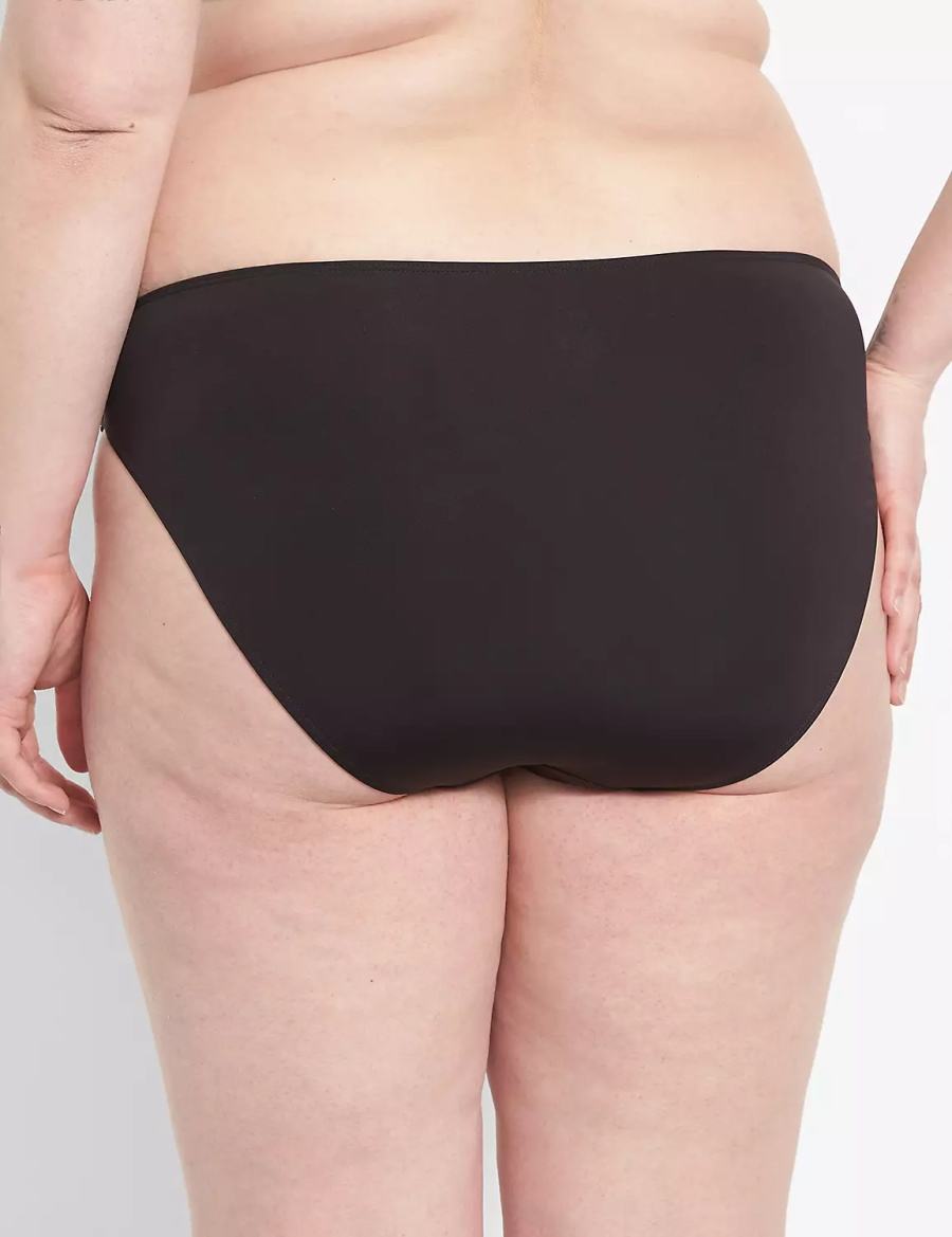 Lane Bryant Slick Chicks Adaptive High-Cut Women Briefs Black | EHE1577QQ