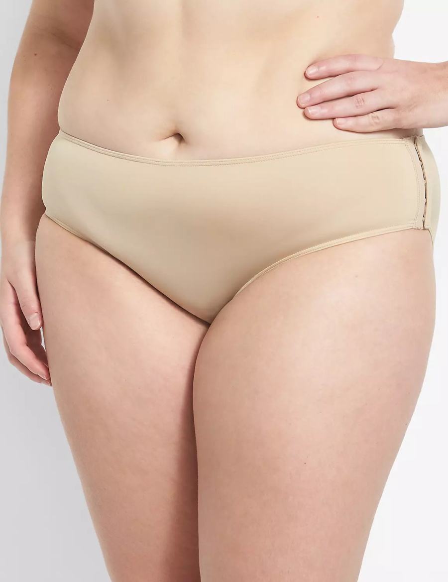 Lane Bryant Slick Chicks Adaptive Women Hipster Panty Beige | QQZ1796NJ