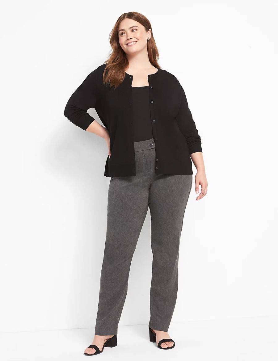 Lane Bryant Straight Leg 4-Season Women Pants Grey | LSK5198TG