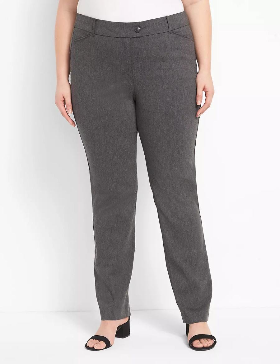 Lane Bryant Straight Leg 4-Season Women Pants Grey | LSK5198TG