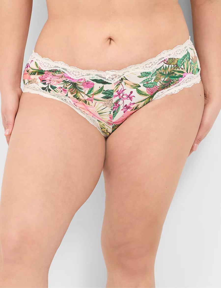 Lane Bryant Strappy-Back Women Cheeky Panty Green Multicolor | EFR2334SM