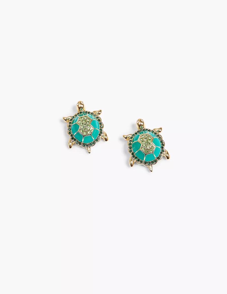 Lane Bryant Summer Whimsy Sea Turtle Women Earrings Gold | UKX1182KQ