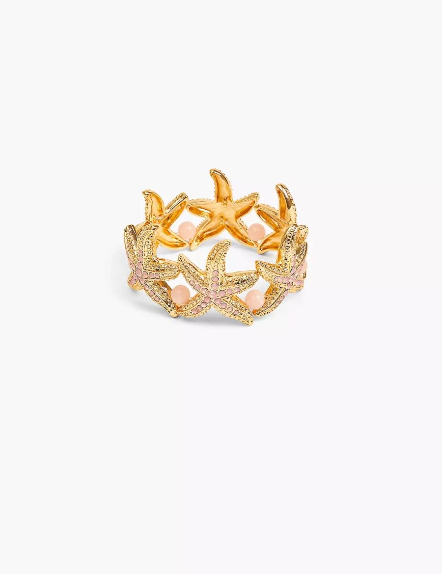 Lane Bryant Summer Whimsy Starfish Stretch Women Bracelets Gold | BZL3349QU