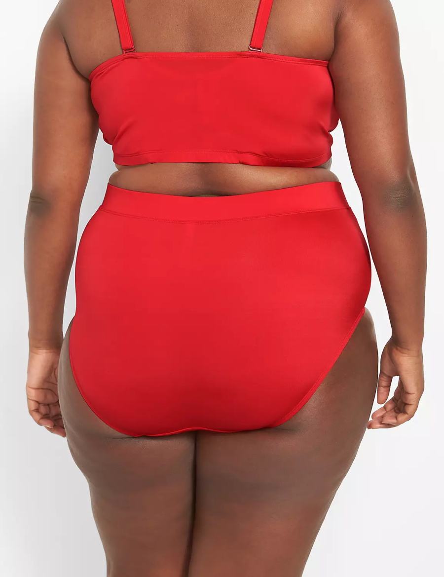 Lane Bryant Swim Women Briefs Red | ORL4866YZ