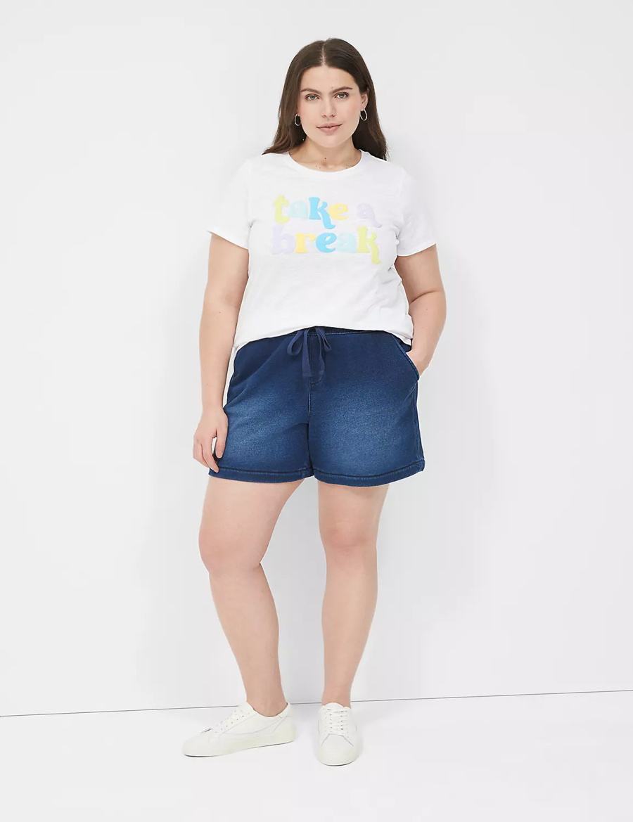 Lane Bryant Take a Break Graphic Tee Women T Shirts White | IOM1170RV