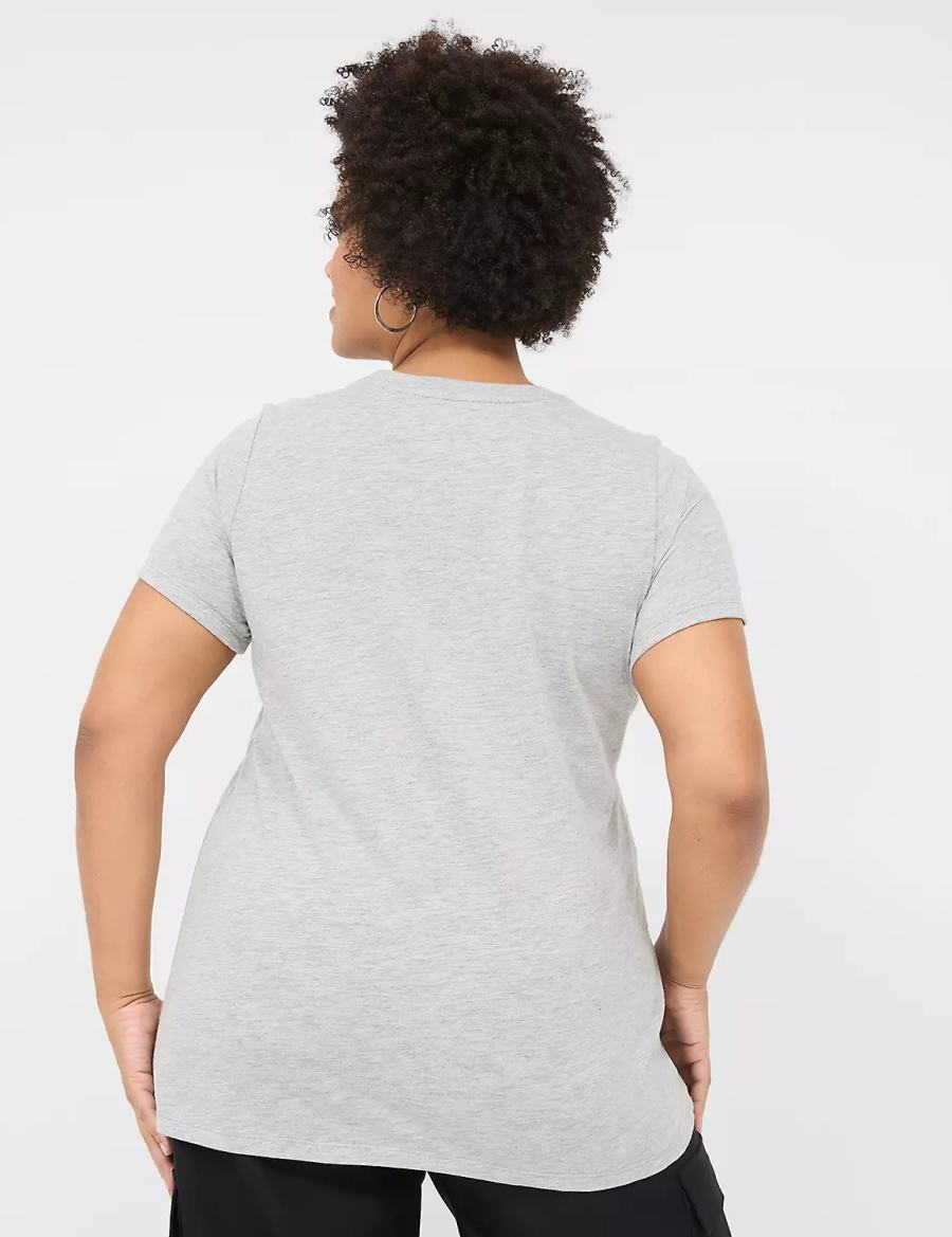 Lane Bryant Teacher Life Graphic Tee Women T Shirts Light Grey | WTN8190KS