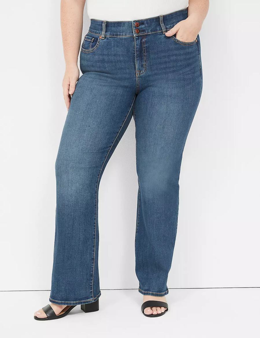 Lane Bryant Tighter Tummy High-Rise Boot Women Jeans Blue | JNW1162XS