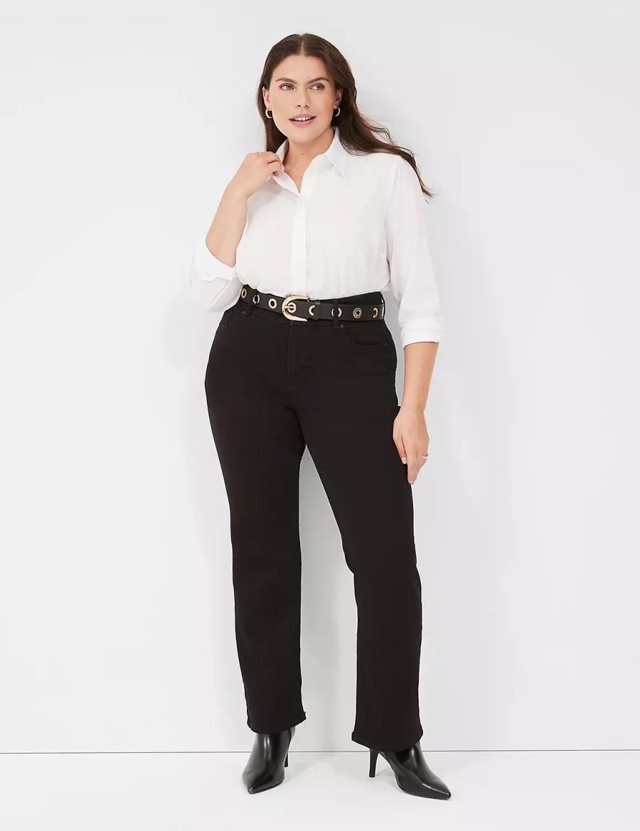 Lane Bryant Tighter Tummy High-Rise Boot Women Jeans Black | WGW3765KW