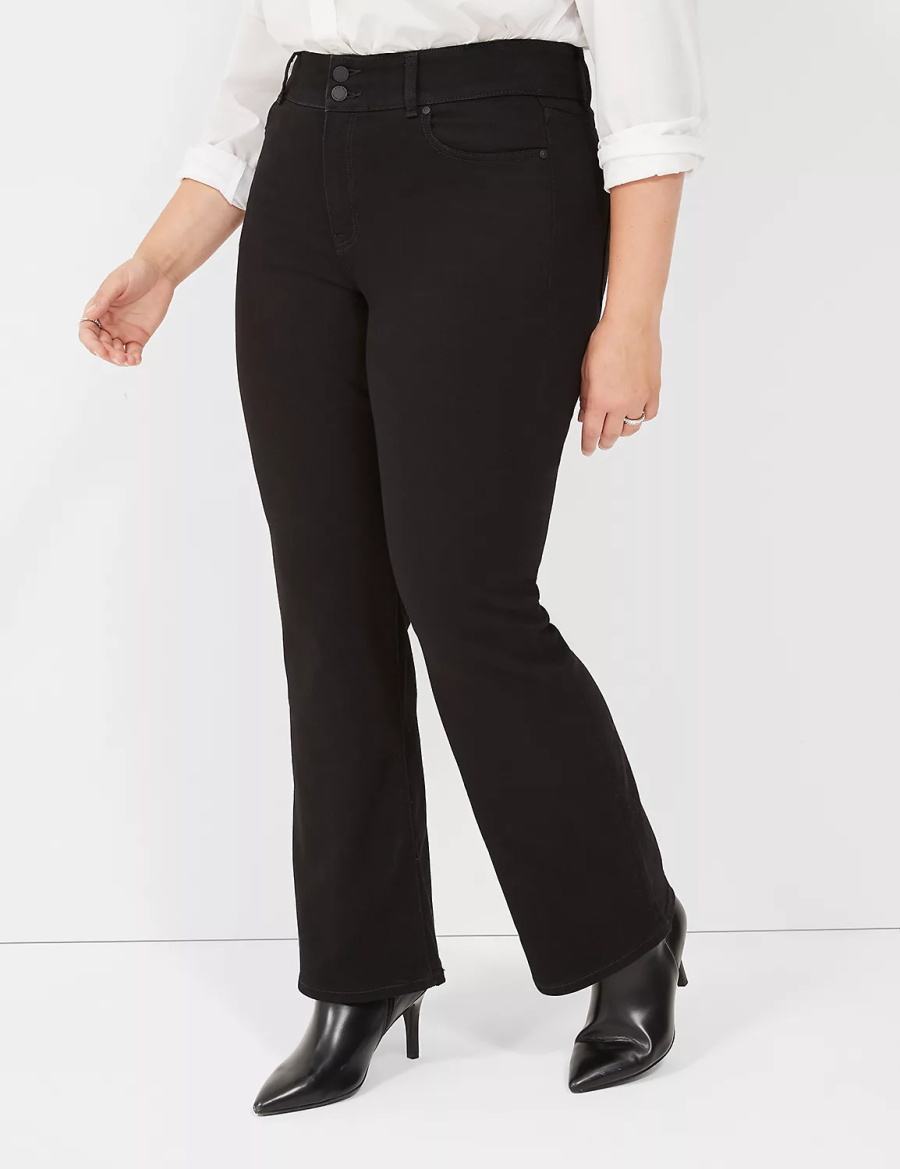 Lane Bryant Tighter Tummy High-Rise Boot Women Jeans Black | WGW3765KW