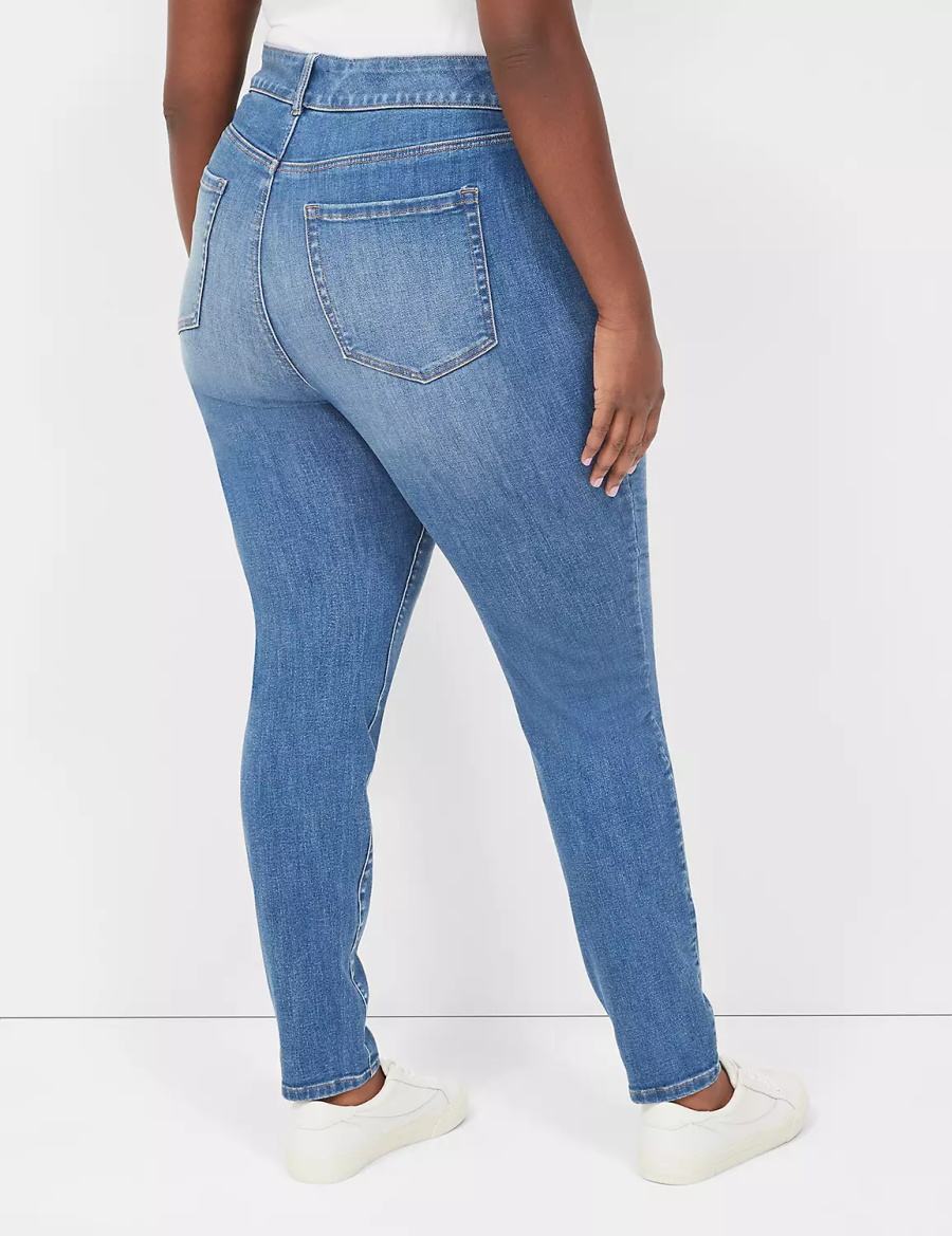 Lane Bryant Tighter Tummy High-Rise Skinny Women Jeans Blue | MXE6433LK