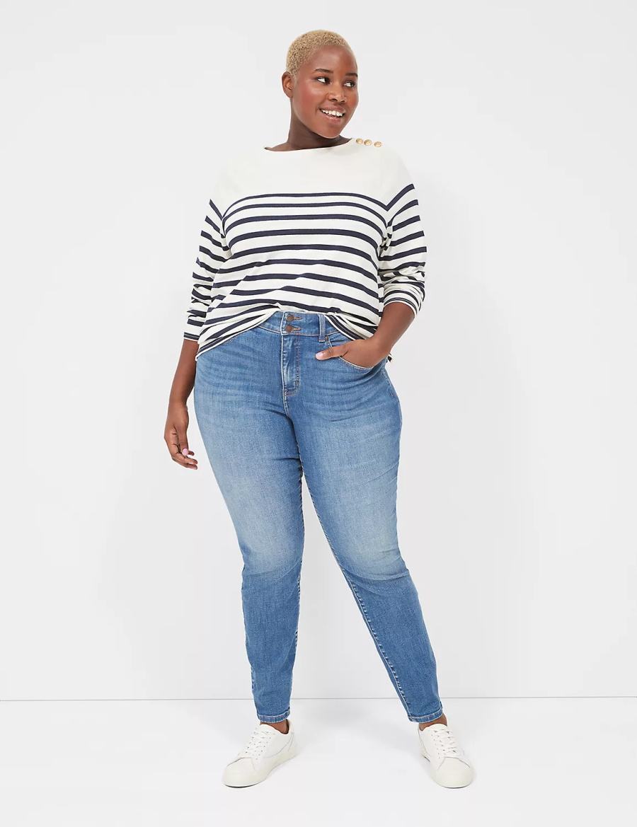 Lane Bryant Tighter Tummy High-Rise Skinny Women Jeans Blue | MXE6433LK