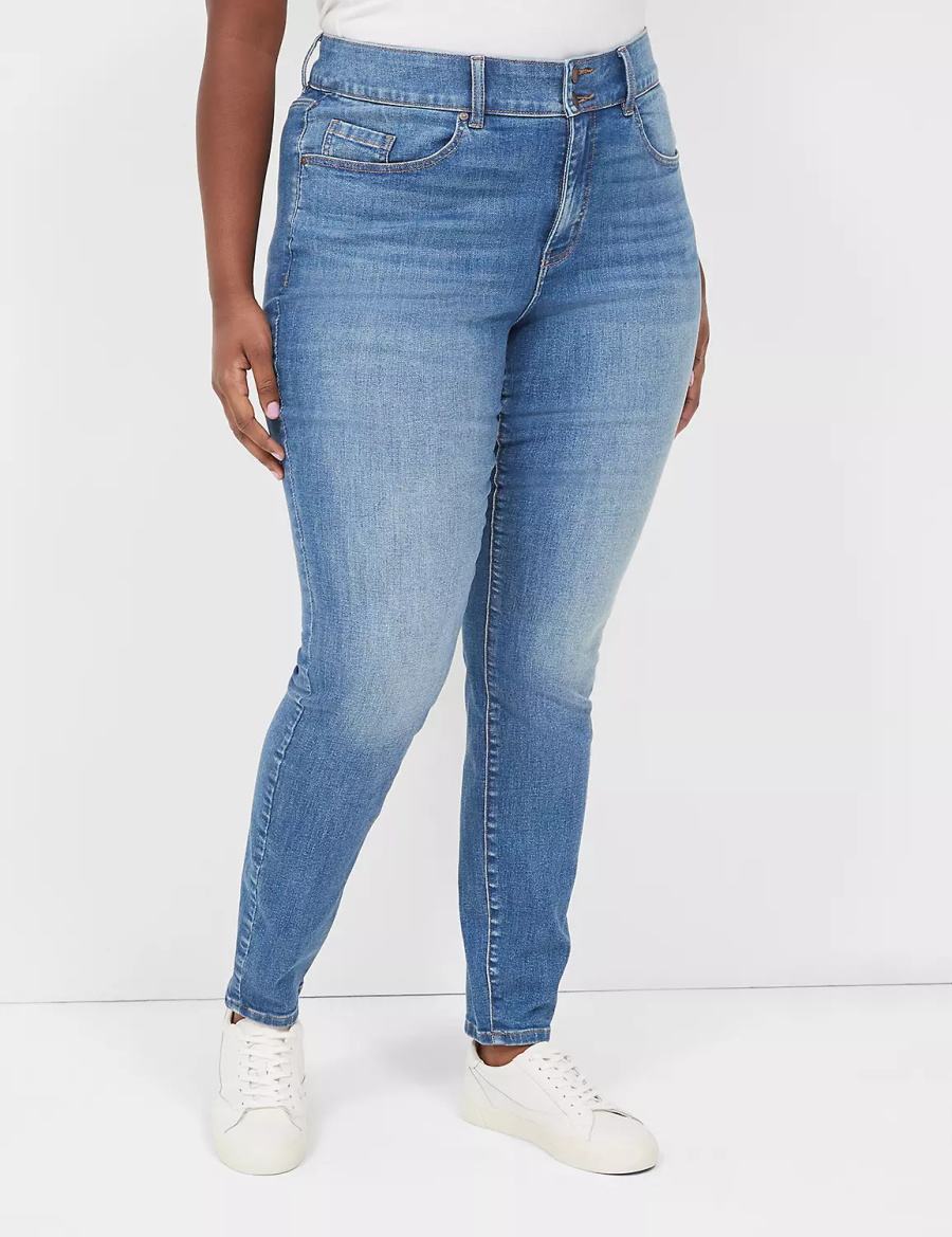 Lane Bryant Tighter Tummy High-Rise Skinny Women Jeans Blue | MXE6433LK