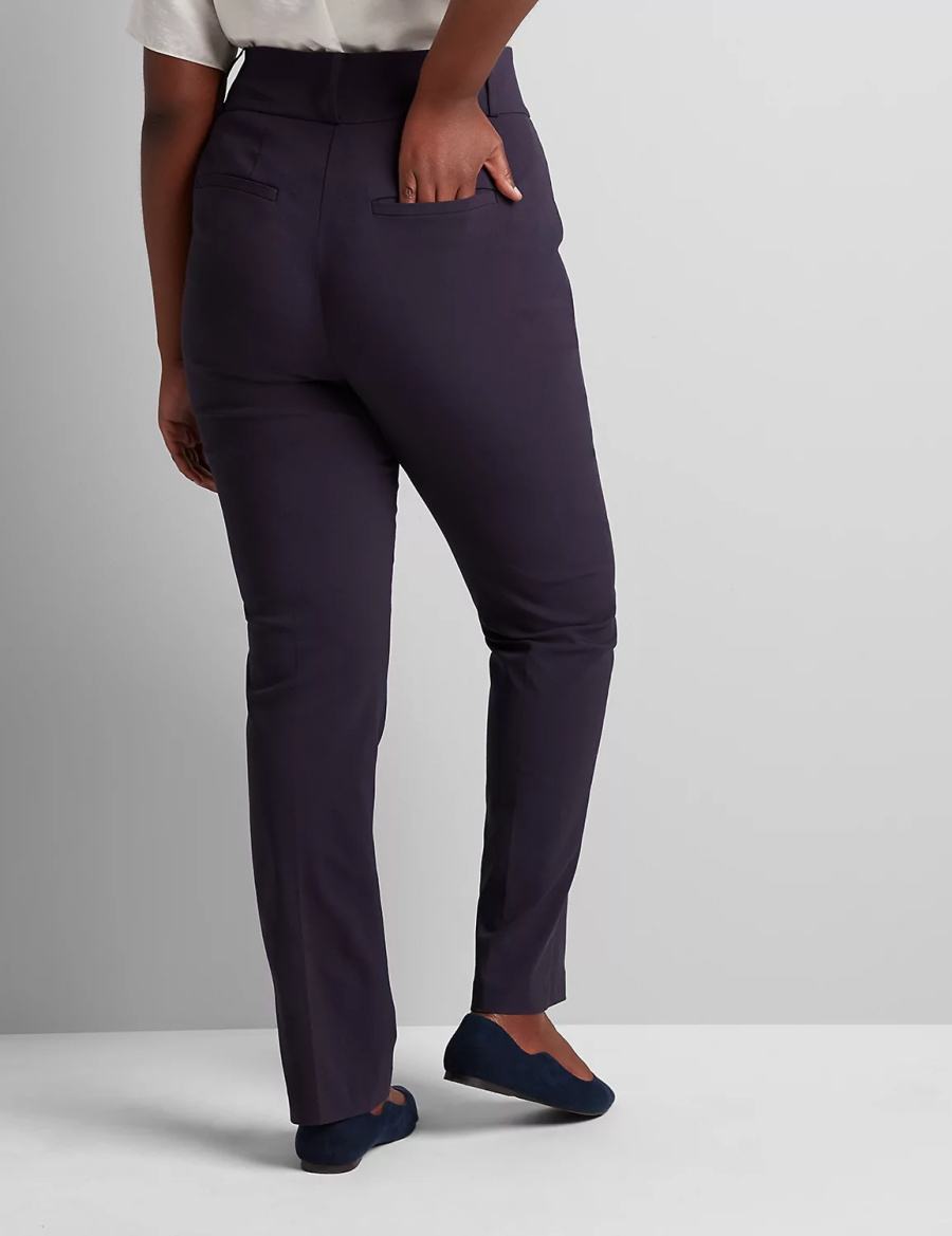 Lane Bryant Tighter Tummy High-Rise Straight 4-Season Women Pants Blue | WIE3422TN