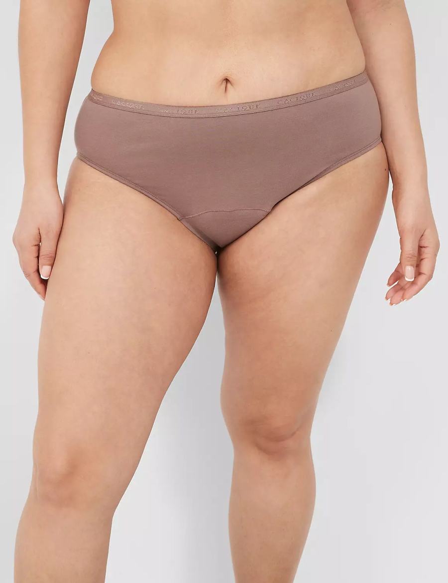 Lane Bryant Total Confidence Women Hipster Panty Deep Grey Brown | TTZ2482ZS