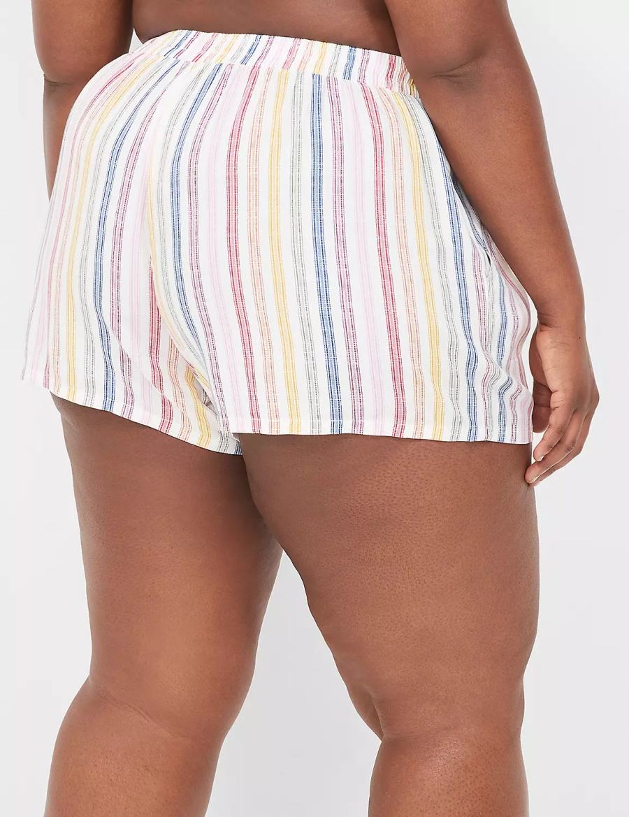 Lane Bryant Woven Boxer Sleep Women Shorts Multicolor Stripes | LDK6025RH