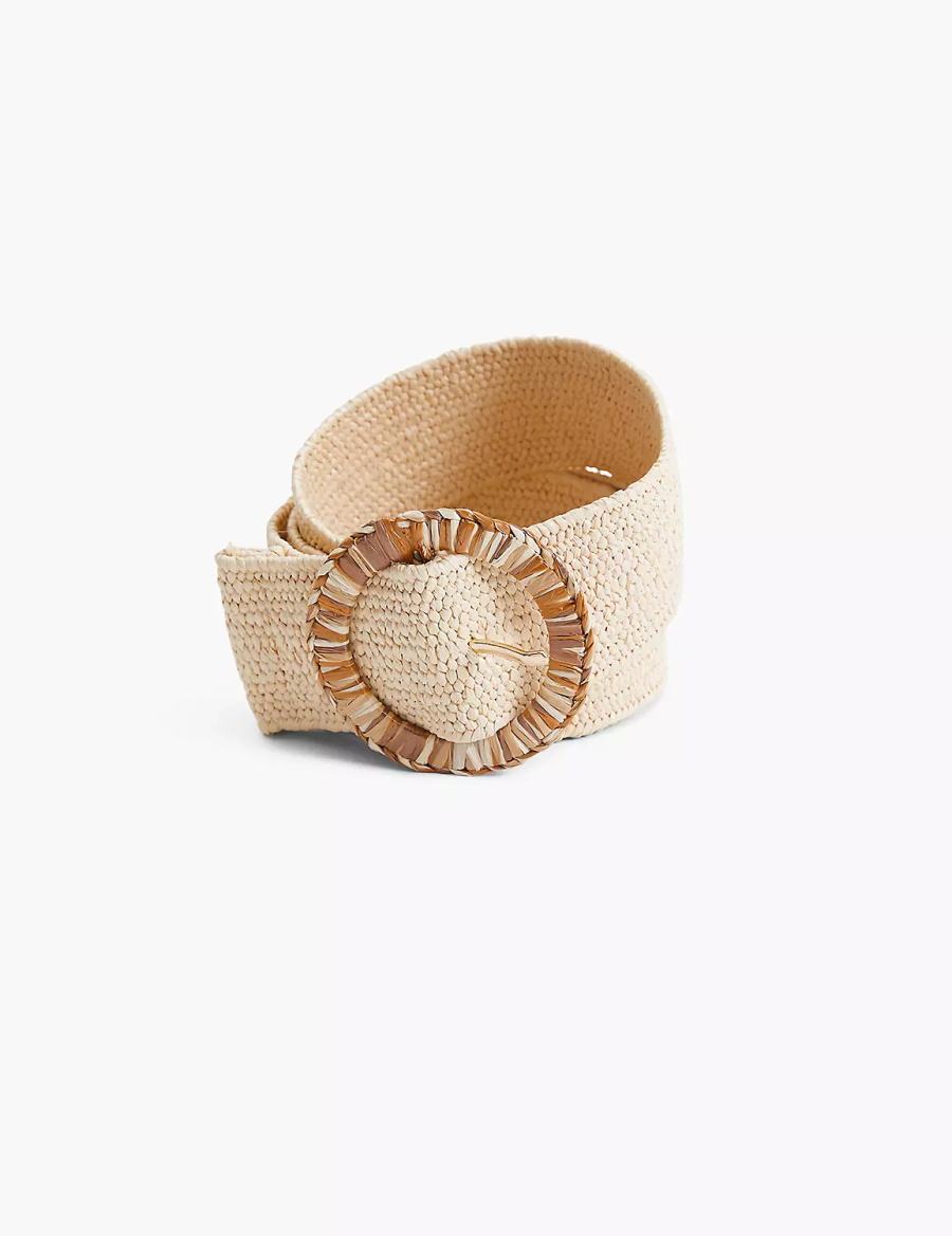 Lane Bryant Woven Stretch Women Belts Beige | CDP2491RY