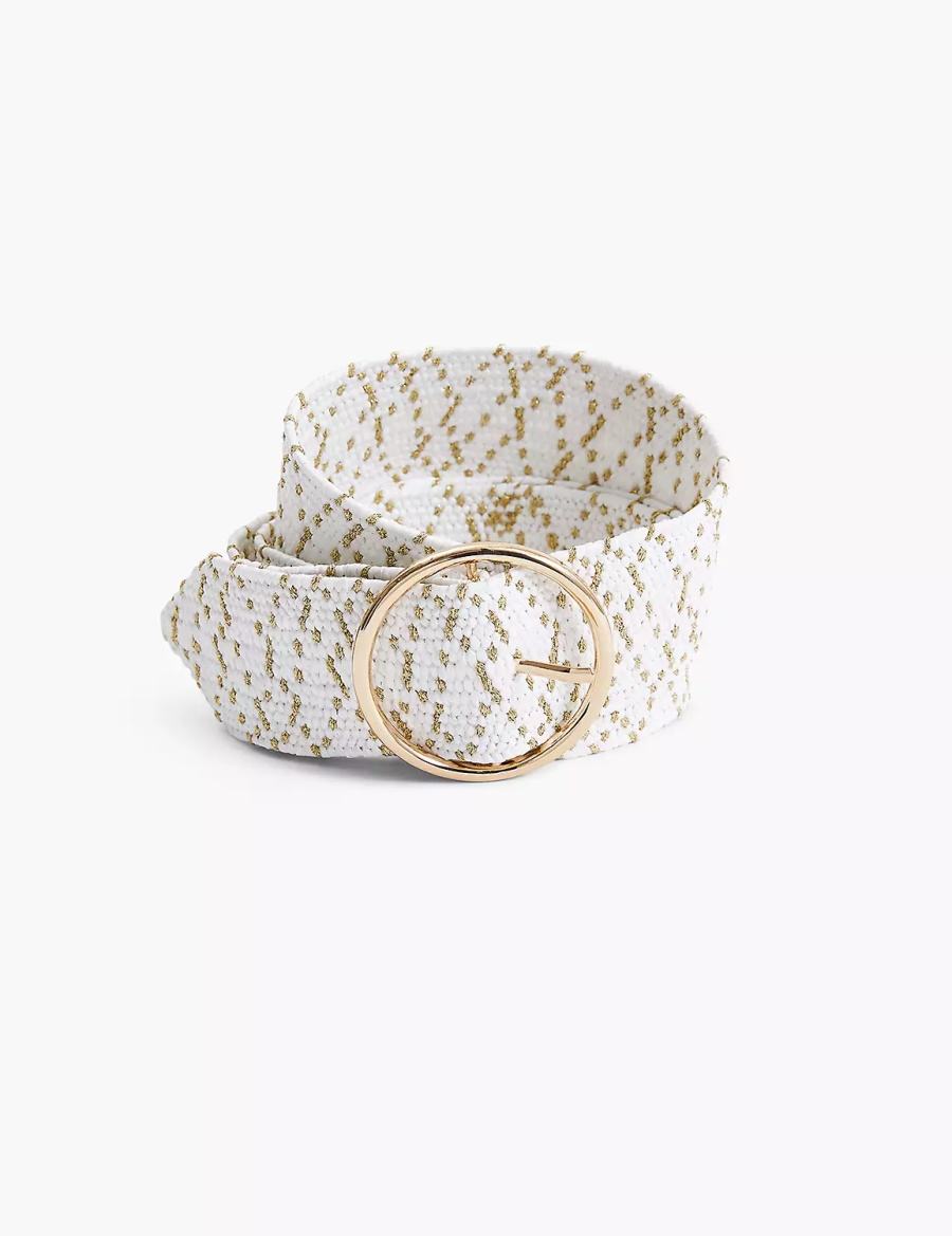 Lane Bryant Woven Stretch Women Belts White | SEF193JV